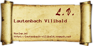 Lautenbach Vilibald névjegykártya